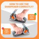 Kitchen Knife Sharpener, 6-in-1 Stage Pocket Knife Sharpeners, Manual Knife Sharpener with Ceramic Rods, Diamond Sand, Tungsten Steel Sheets, Chefs Choice Knife Sharpeners for Kitchen Knives