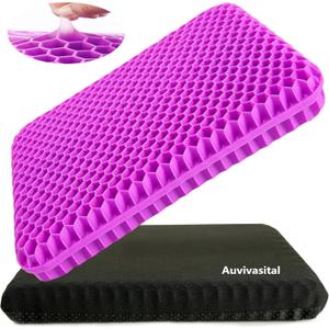 Gel Seat Cushion for Long Sitting for Pressure Relief, Seat Cushion for Back, Hip, Sciatica, Tailbone Pain, Used for The Office, Wheelchair, Car, Kayak, Gym(Pink)