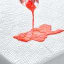 Premium Jacquard 100% Waterproof Queen Mattress Protector, Noiseless, Anti - Slip, Breathable Bed Cover, Rayon from Bambo, Quilted, Mattress Pad Sheet, Deep Pocket 8"-21" (White)