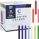Candle Charisma 100 Multi-Colored Spell Candles - 4" Unscented Paraffin Chime Candles, Smokeless & Dripless Candles, 1.5 Hours Burn Time 0.4" Thick Taper Candles for Rituals, Witchcraft & Parties 4 Pack