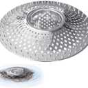 Tub Drain Protector Drain Hair Catcher,Stainless Steel Bathtub Shower Drain Hair Stopper Strainer Trap for Wash Basin Shower Bathroom Kitchen Sink to Catch Hair Debri and Foreign Objects Easil