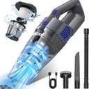 Gxzsk Handheld Vacuum Cordless, 15000PA Strong Suction Hand Held Car Vacuum Cleaner Rechargeable, Portable Hand Vacuum with Multi-Nozzles & Washable Filter for Home Office, Car, Pets
