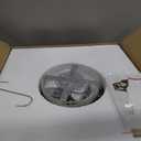 20" Caged Ceiling Fans with Lights Flush Mount Ceiling Fan with Remote,Small Black Low Profile Bladeless Ceiling Fan Light Fixture for Bedroom, Kitchen, Dining Room 4 Bulbs Included,6 Speeds