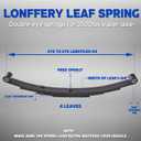 Lonffery 3500lb Tandem Trailer Leaf Spring Kit with 5-1/2" U-Bolts - 1750lbs Capacity Per Spring
