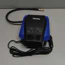 PULITUO Portable Tire Inflator - 12V Air Compressor for Car Tires, Digital Pressure Gauge, 150PSI, LED Light, for Car, Bike, Ball, SUV, Motor(Blue)