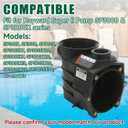 SPX3120AAZ Threaded Style Pump Housing and Strainer with Drain Plugs Compatible with Hayward Super II Pump SP3000/SP3000X Series Replacement (2”x2”)