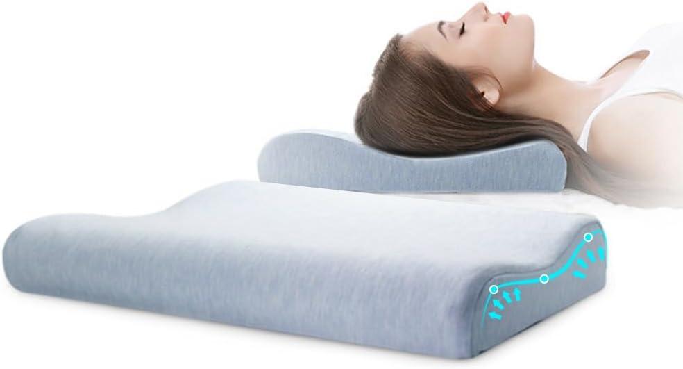 6CM Ultra Thin Contour Memory Foam Pillow, Thin Pillow for Stomach and Back Sleepers Slim, Low Profile Slim Bed Pillow for Sleeping and Neck Support with Washable Pillow Case (Short:20*11.8*(2.36 - 3.15))