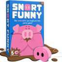 Snort Funny  The Oinkredible You Laugh You Lose Party Game, Family Games for Kids and Adults w/ 150 Challenge Cards, 5 Pig Snouts & Mud Tokens, Funny Games for Friend & Family, 4-8 Players, Ages 8+