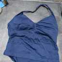 Adjustable Sports Strappy Top Women Backless Gym Top Built in Bra Yoga Clothing Sleeveless Shirts Workout Outfits Tank Top, L, Navy Blue