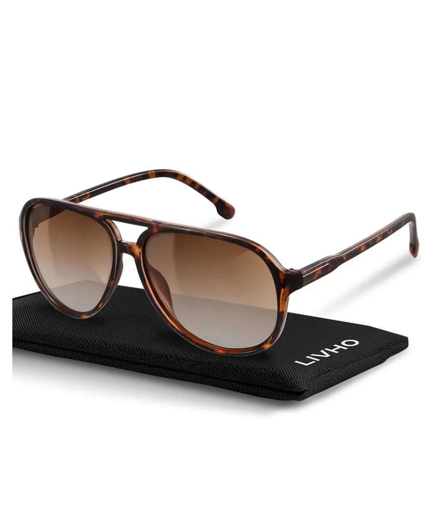 livho Trendy Polarized Aviator Sunglasses Women Men, Retro Sun Glasses for Women Men 2025, Oversized UV Protection Shades