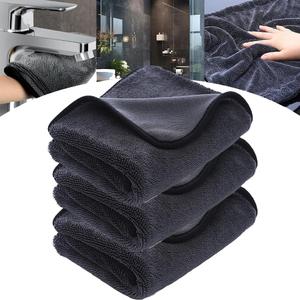 Shiny Cleaning Cloths, 3pcs Shiny Shower Doors Drying Towels, 16 * 24in Streak Free Glass Window Car Mirror Super Absorben Microfiber Cleaning Cloths, for Bathroom and Car (3pcs)
