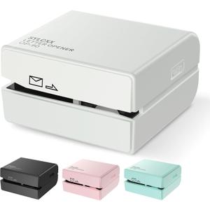 Battery Operated Electric Letter Opener - Letter Openers Envelope Slitter, Envelope Opener, Mail Opener, Universal Envelope Efficient Letter Opener Tool for Office, Home (White)