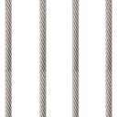 Four T-end Stainless Steel/Nylon Cables for Picture Hanging Systems (Stainless Steel, 78in)