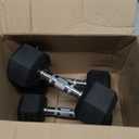 3pcs Rubber Encased Hex Dumbbell 10LB