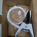 Holicfun Clip Mount for Ring, Blink, Eufy, Google Nest, Wyze, and Arlo Indoor Outdoor Cameras, 40cm Gooseneck Arm, Flexible Adjustment, Strong Clamp, White