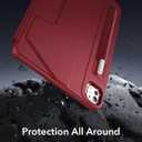 ESR for iPad Pro 11 Inch Case (M5/M4) 2025/2024, Rotating Case with Removable Magnetic Cover, Adjustable Portrait/Landscape Stand, 9 Standing Angles, Shift Series, Red