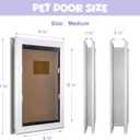 Durable Pet Door, Aluminum Door for Dog and Pets, Medium Doggie Door with Double Automatic Closing Magnetic Flaps, Ideal for Interior and Exterior Doors, Screen and Wall, Weather Resistant