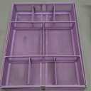 Marbrasse Expandable Desk Drawer Organizer, Mesh Drawer Organizer Tray with 10 Adjustable Compartments, Desk Organizers and Accessories for Office Supplies, Makeup & Vanity (Expandable-Purple)