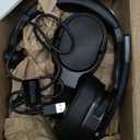 Trucker Bluetooth Headset, Wireless Headsets with Noise Cancelling Microphone, Long Battery Life Bluetooth Headphones with Detachable Earpad/Single+Dual Mode for Office/Driving/Home (Black)