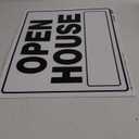 Open House White and Black Corrugated Heavy Duty Plastic, 20x24 Inches 2-Sign