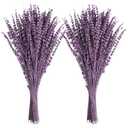 Uieke Dried Lavender Flowers Bundles, 16" Dried Purple Preserved Lavender Stems Bouquet for Shower Weeding Home Fragrance Vase Crafts Decor, 100g(3.52oz)