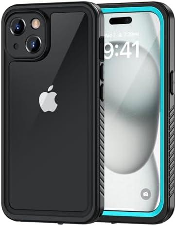 Lanhiem for iPhone 15 Plus Case, IP68 Waterproof Dustproof Shockproof Cases with Built-in Screen Protector, 360 Full Body Protective Front and Back Cover for iPhone 15 Plus - 6.7 inch (Blue)