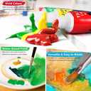 Colorful Fabric Paint Set for Clothes 12 Colors - Permanent Textile Paint Kit for Shoes, Canvas - Non-Toxic Slick Painting Set for Adults, Beginner & Artists (0.4 Fl Oz (Pack of 12))