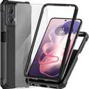 Ailiber for Moto G 2024 5G Phone Case, with Screen Protector, Dual Layer Structure Protection, Shockproof Corner TPU Bumper, Heavy Duty Cover Case for Motorola Moto G Play 2024 5G[Not Fit 4G]-Black