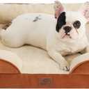 Bedsure Orthopedic Dog Bed Medium Size Dogs - Washable Medium Dog Cat Bed Waterproof, Comfort Pet Couch Sofa with Washable Removable Cover, Pets Bed with Nonskid Bottom, Ember Clay, 28"