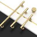 Asidrama 10 Pack Champagne Bronze Cabinet Knobs Kitchen Drawer Champagne Cabinet Pulls Zinc Hardware for Bathroom Dresser