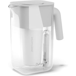 Culligan with ZeroWater Technology 10-Cup Water Filter Pitcher  Includes 5-Stage Advanced Water Filter, IAPMO Certified to Reduce Lead, Total PFAS (Forever Chemicals), Mercury, Fluoride, and Chlorine