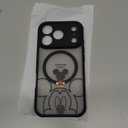 Case for iPhone 17 Pro [Compatible with MagSafe], Cute Design Magnetic Black Translucent Frosted Matte Soft TPU Bumper Hard PC Back Protective Case with Camera Protection - B-Mic