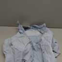 Omoone Women's 3/4 Sleeve Modern Denim Crop Top Tie Knot Shirt Cardigan (X-Large, Light Blue)