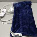 Massaging Weighted Heating Pad for Back Pain Relief,Heating Pads for Neck, Shoulder,Cramp,Portable Heated Pad with 3 Heat Settings & 6 Massage,18 Relaxing Combinations,Auto Off,12"*24",Dark Blue