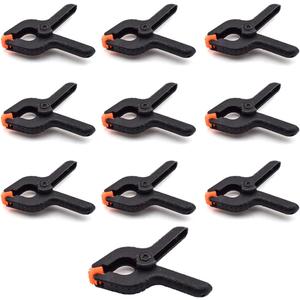 10 PCS Plastic Nylon Spring Clamps, 2 Inch Multipurpose Heavy Duty Clip for Home Improvement, Arts & Crafts, Backdrop Stand, Photography, etc. (Small)