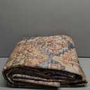 Bavni Washable Rug 8x10 Area Rug for Living Room Bedroom Dining, Washable Vintage Print Carpet, Ultra-Thin Chenille Low Pile Lightweight Rug with Non Slip Backing, Clay