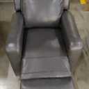 Rocker Recliner, Glider Rocking Chair, Nursing Chairs Swivel Glider Recliners with Soft Backrest, Leathaire Manual Reclining Sofa for Living Room Bedroom Apartment, Dark Brown