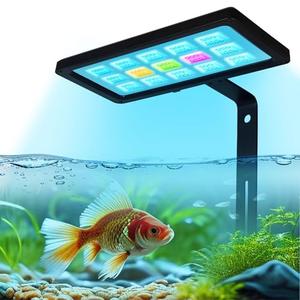 HNRLOY LED Aquarium Light for Plant,24/7 Mode Clip On Aquarium Light with Timer for 12-29 inch Freshwater Fish Planted Tank,Adjustable Brightness 8 Colors 38W Full Spectrum RGBW Fish Tank Light