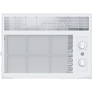 GE Window Air Conditioner Unit, 5,000 BTU for Small Rooms up to 150 sq ft. with Manual Adjustable Fan and Cooling Settings, Perfect for Small Bedroom or Living Room, Easy Install Kit Included, White GE Window Air Conditioner Unit, 5,000 BTU for Small Rooms up to 150 sq ft. with Manual Adjustable Fan and Cooling Settings, Perfect for Small Bedroom or Living Room, Easy Install Kit Included, White