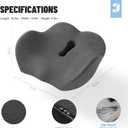 Seat Cushion for Office Chair, Sciatica and Tailbone Pain Relief Cushion, Coccyx Cushion for Car, Desk Chairs, Wheelchair (Gray)