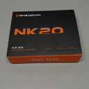 EWEADN NK20 Wireless Retro Mechanical Numpad with Knob, Bluetooth/2.4GHz/USB-C Connect with RGB Backlight Hot Swappable Number Pad, 20-Key Rechargeable External Num Pad for Win, Mac, Black Gray