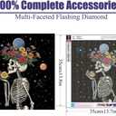 3 x ShiCattle Skull Diamond Art Kits for Adults Beginners,DIY Full Round Drill Diamond Painting Kits Flower,Paint by Diamonds Dot Gem Art Crystal Easy,Home Wall Decor 13.7X 13.7Inch (HDP0014-35x35)