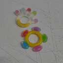 Haakaa Silicone Teether Combo - Baby Freezer Teething Toy - Soft Cold Teether - Soothe Teething Pain & Itching Gums - Perfect Size - Palm & Ferris Wheel Shape for 3M+ Babies BPA Free - 2 pk