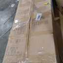 Jocoevol Elegant Farmhouse 5 Drawer Dresser for Bedroom - Tall Chest of Dresser with Spacious Storage, Solid Wood Construction for Living Room, Hallway & Entryway - White & Brown