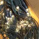 Joomer Christmas Net Lights - 12FT x 5FT 360 LED Plug-in Mesh Lights, Waterproof with 8 Modes, Timer, Connectable for Bushes, Trees, Garden, Outdoor Christmas Decor (Green Wire, Warm White)