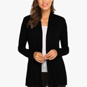 Newchoice Womens Casual Lightweight Long Sleeve Cardigan Soft Drape Open Front Fall Dusters (S