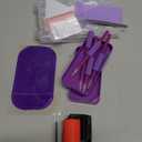 LIRUNQIU 46 PCS Diamond PaintingTools Kit, Complete Accessories Set with Anti-Slip Mat, Tweezers, Roller, Wax Pen, Storage Containers, Trays for Adults Kids Beginners Art Crafts(Purple)