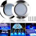 90led Boat Marine Led Underwater Lights,Stainless Steel IP68 Waterproof Surface Mount, for Stern Interior Navigation Deck Courtesy Night Fishing Cruise Ships Yachts Boats Sailboat Pontoon Transom