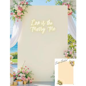 Square Arch Backdrop Cover, 6.6FT x 4FT Ivory Champagne Stretchy Spandex Fitted Square Arch Stand Cover for Birthday Party Wedding Ceremony Banquet Photo Decoration
