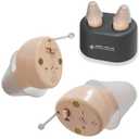 Audien Hearing ATOM Rechargeable Hearing Amplifier to Aid and Assist Hearing, Premium Comfort Design & Nearly Invisible